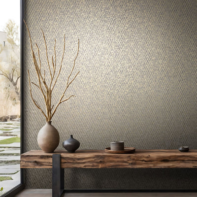 Latticework - Smoky Bronze Wallpaper