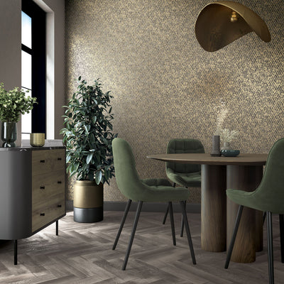 Latticework - Smoky Bronze Wallpaper