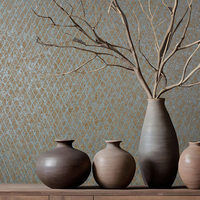 Latticework - Rustic Sage Wallpaper