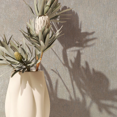 Nordic Linen Texture - Driftwood Wallpaper