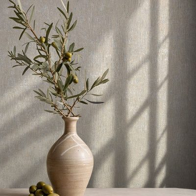 Nordic Linen Texture - Driftwood Wallpaper