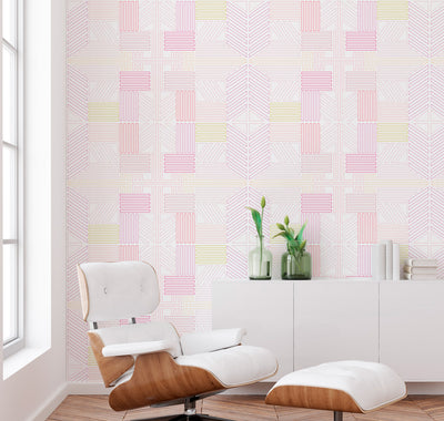 Railway Wallpaper - Pink