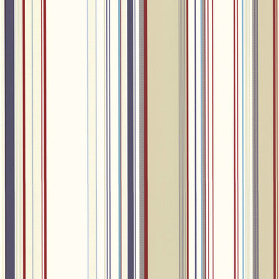 Cape Elizabeth Red Lookout Stripe Wallpaper