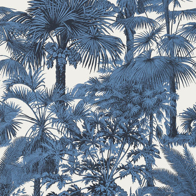 Palm Botanical Wallpaper - Navy