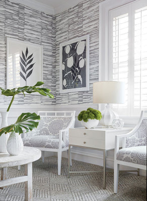 Ischia Wallpaper - Light Grey