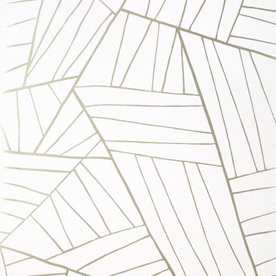 Jordan Wallpaper - Metallic Pewter on White