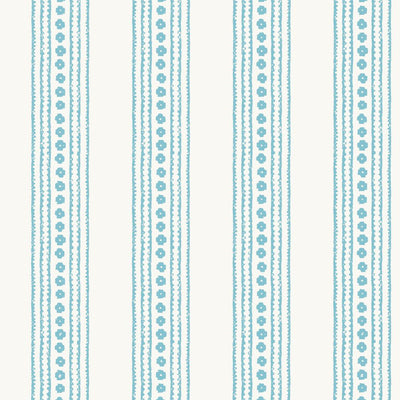 New Haven Stripe Wallpaper - Turquoise