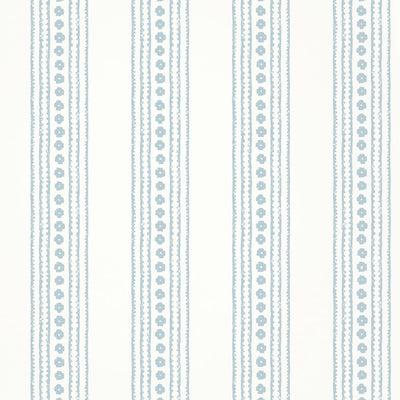 New Haven Stripe Wallpaper - Spa Blue