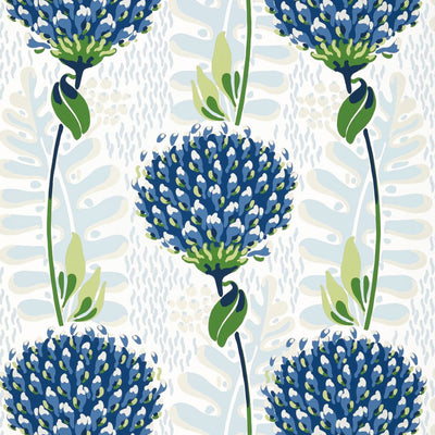 Tiverton Wallpaper - Blue and Green