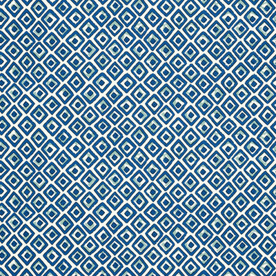 Indian Diamond Wallpaper - Blue and Turquoise