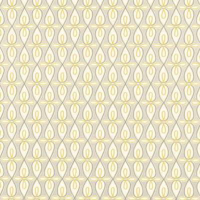 Bribie Wallpaper - Yellow and Grey