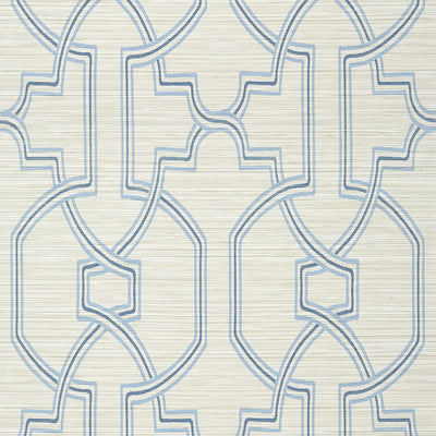 Promenade Wallpaper - Cream and Blue