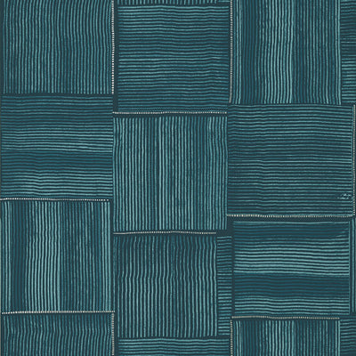Hayworth Wallpaper - Turquoise and Blue