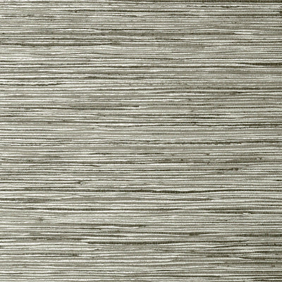Jindo Grass Wallpaper - Charcoal on Metallic Silver