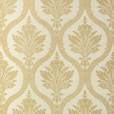 Clessidra Wallpaper - Metallic Gold on Cream