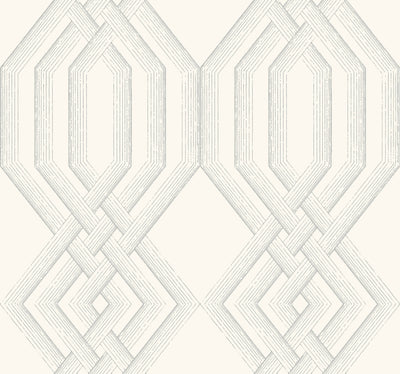 Ettched Lattice Wallpaper - Gray