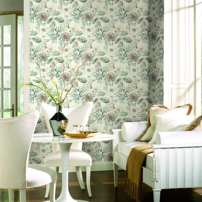 Midsummer Floral Wallpaper - Beige/Green
