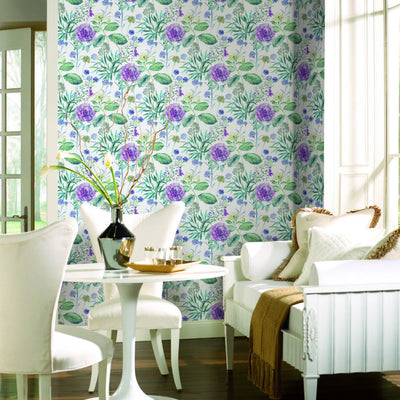 Midsummer Floral Wallpaper - Violet