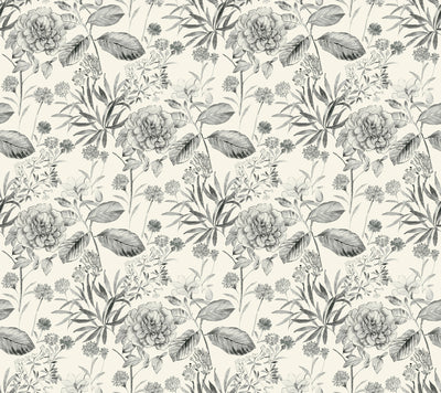 Midsummer Floral Wallpaper - Gray