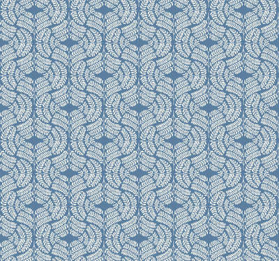 Fern Tile Wallpaper - Blue