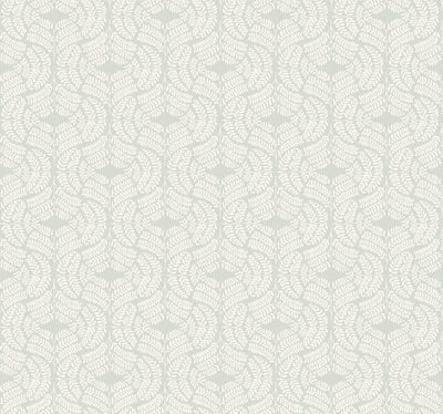 Fern Tile Wallpaper - Light Gray