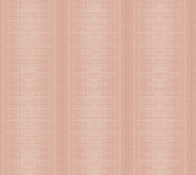 Silk Weave Stripe Wallpaper - Coral