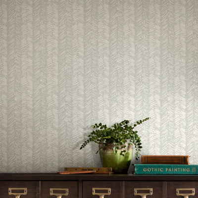 Fractured Herrigbone Wallpaper - Light Gray