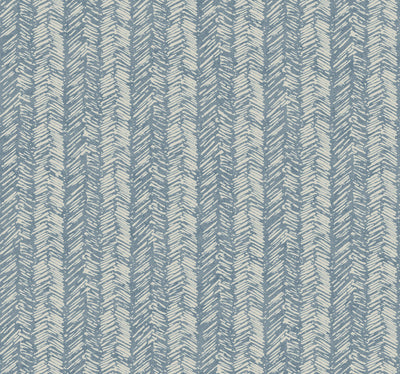 Fractured Herrigbone Wallpaper - Blue