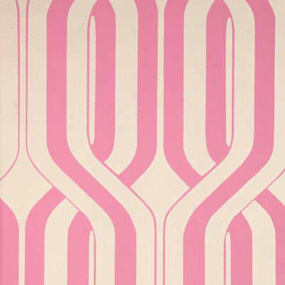Symmetry Flocked Wallpaper - Pink