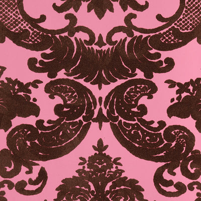 Madison Damask Flocked Wallpaper - Pink