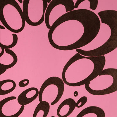 Spherule Flocked Wallpaper - Pink