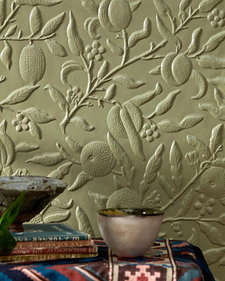 Fruit Paintable Embossed Wallpaper