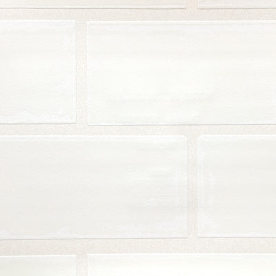 White Subway Tile Wallpaper
