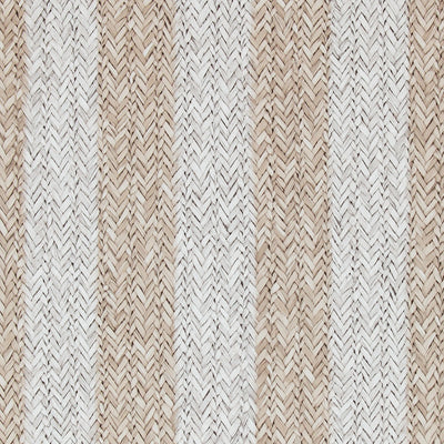 Rattan Stripe - Sand Wallpaper