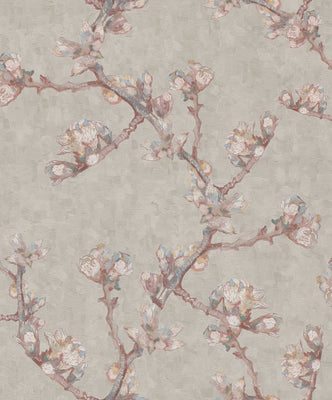 Almond Branch - Grey Wallpaper