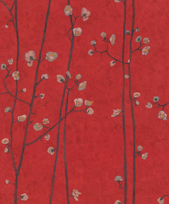 Flowering Plum Tree - Red Wallpaper