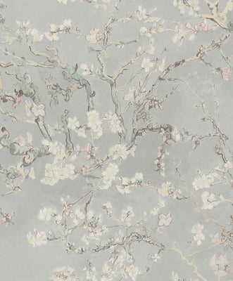 Almond Blossoms - Grey Wallpaper