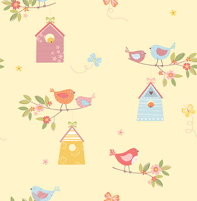 Birdhouses Honey Birds Wallpaper
