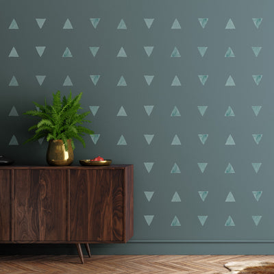 Triangles - Teal Wallpaper