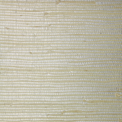 Heavy Jute - Ivory on Silver Wallpaper