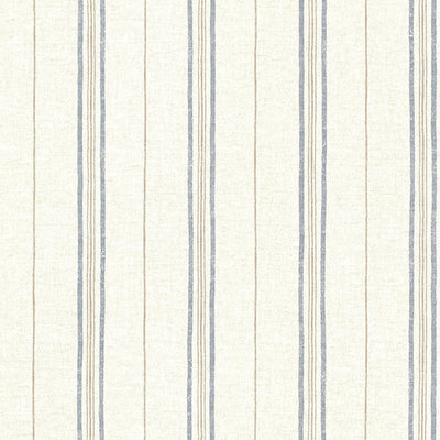 Calais Navy Grain Stripe Wallpaper Wallpaper