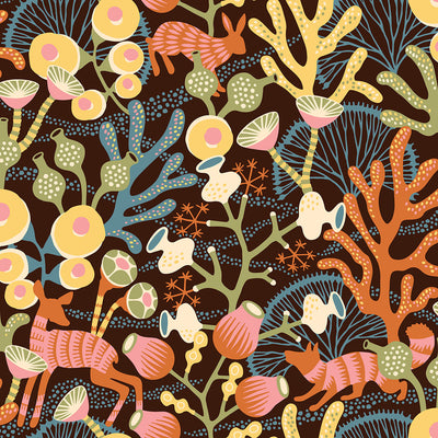 Korall Orange Meadow Wallpaper Wallpaper